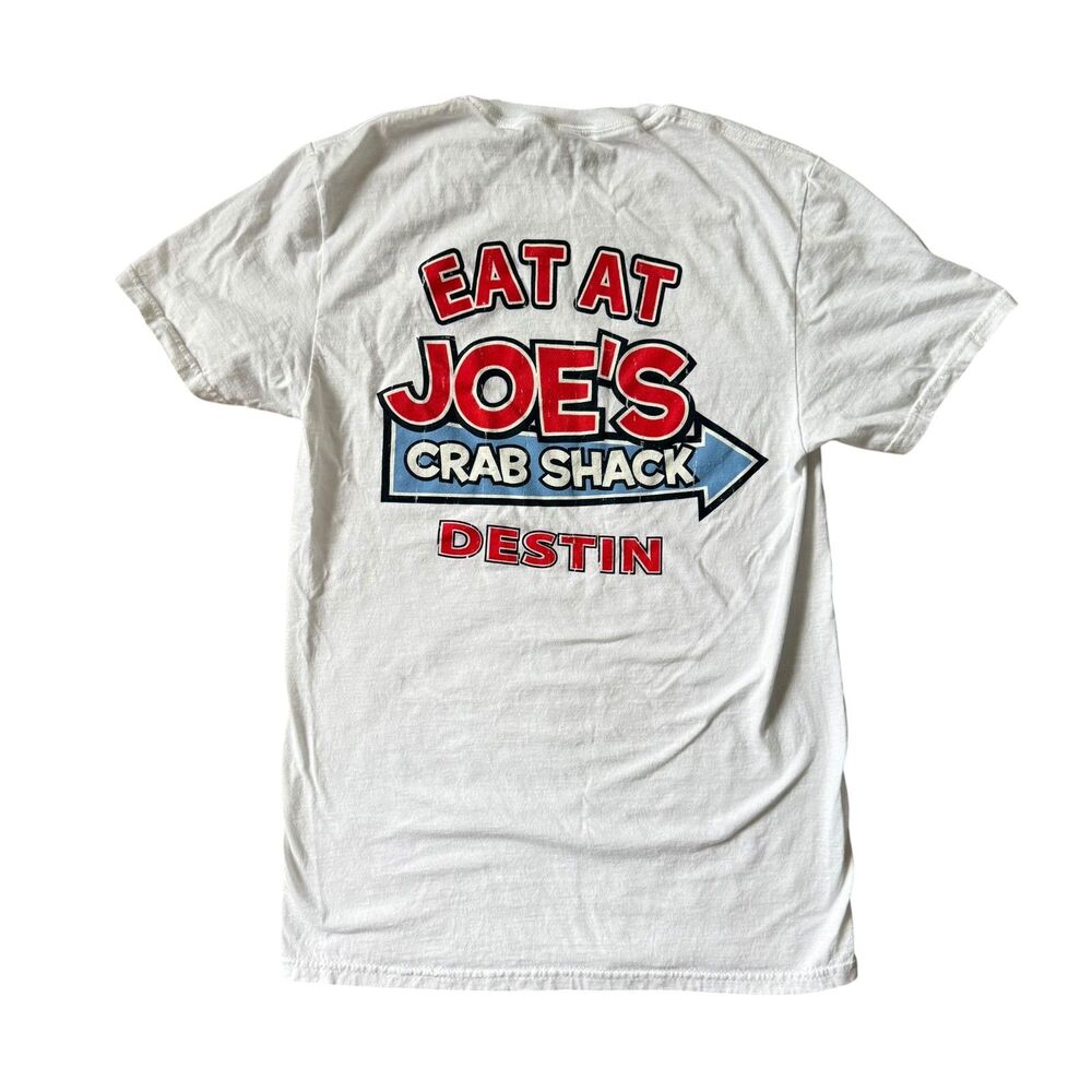 Destin Joes Crab Shack TShirt NWOT White Size S Never Worn White Red Beach